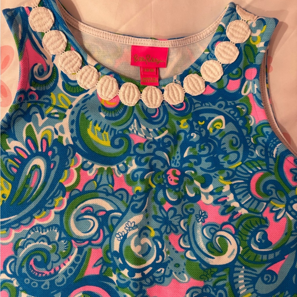 Lilly Pulitzer Blue and Pink Paisley Top